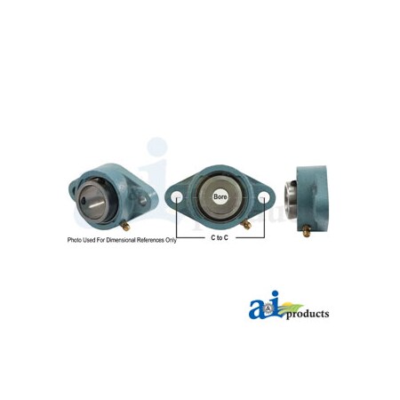 A & I Products 2 Bolt Flanged W/ Set Screws 4" x4" x1" A-SATNR58R-I